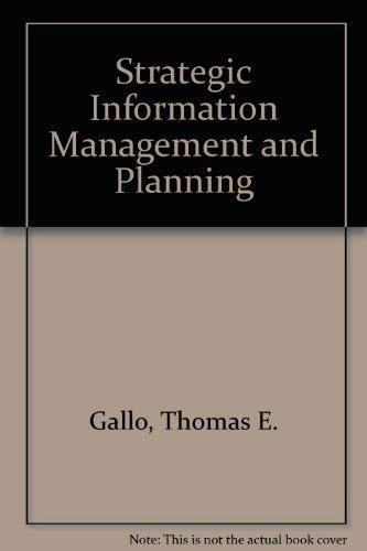 9780138509675: Strategic Information Management Planning