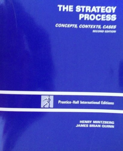 Imagen de archivo de The Strategy Process a la venta por HALCYON BOOKS