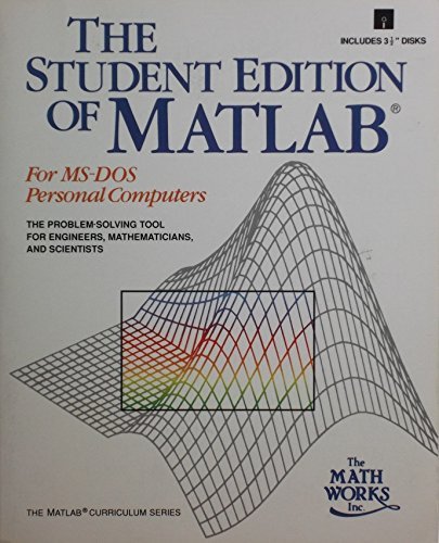 Imagen de archivo de The Student Edition of Matlab for MS-DOS Personal Computers/Book a la venta por Hawking Books