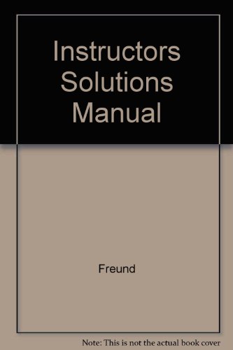 Beispielbild fr Instructors Solutions Manual zum Verkauf von Allied Book Company Inc.