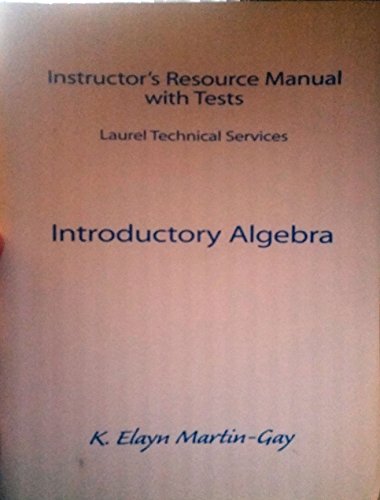 9780138624750: Instructor's resource manual with tests, Introductory algebra