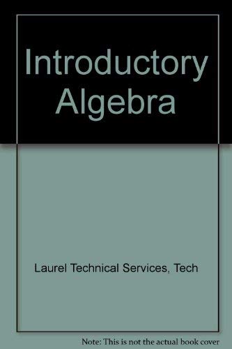 Imagen de archivo de Introductory Algebra a la venta por BookHolders