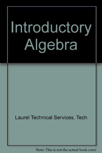 Stock image for Introductry Algebra for sale by Better World Books