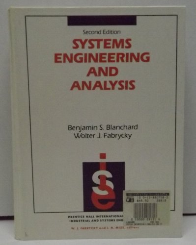 Beispielbild fr Systems Engineering and Analysis zum Verkauf von Better World Books