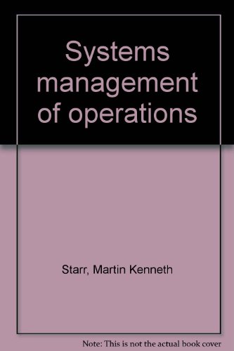 Beispielbild fr Systems management of operations zum Verkauf von HPB-Red