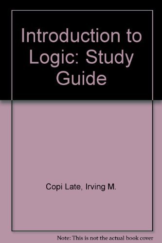 Beispielbild fr Study Guide: Introduction to Logic, Tenth Edition zum Verkauf von HPB-Red