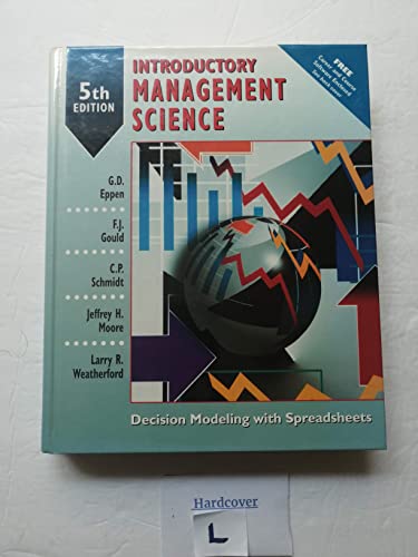 Beispielbild fr Introductory Management Science : Decision Modeling With Spreadsheets (with CD-ROM) zum Verkauf von BooksRun