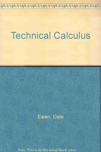 Stock image for Technical calculus (Prentice-Hall series in technical mathematics) for sale by HPB-Red