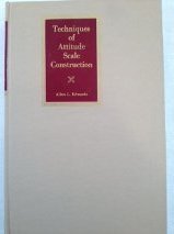 Imagen de archivo de Techniques of Attitude Scale Construction. a la venta por Better World Books