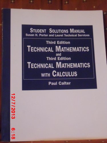 Stock image for Technical Mathematics with Calculus for sale by Better World Books
