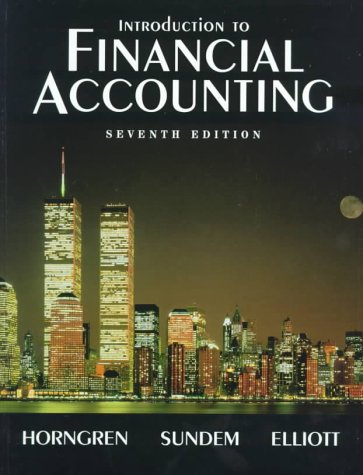 Beispielbild fr Introduction to Financial Accounting (7th Edition) zum Verkauf von Robinson Street Books, IOBA