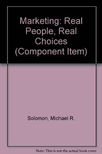 9780139086090: Marketing: Real People, Real Choices (component item)