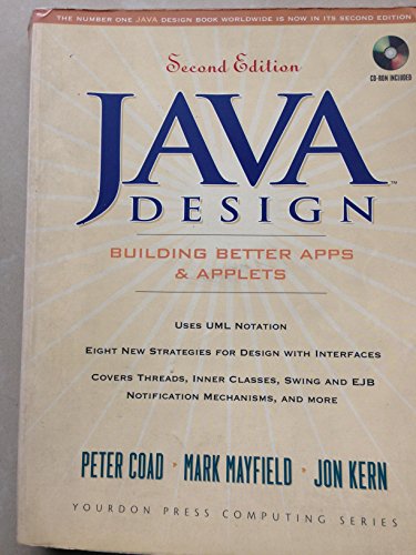 Beispielbild fr Java Design: Building Better Apps and Applets (2nd Edition) zum Verkauf von SecondSale