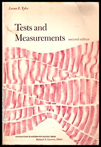 Beispielbild fr Tests and measurements (Foundations of modern psychology series) zum Verkauf von Wonder Book