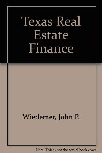 Stock image for Texas Real Estate Finance for sale by ThriftBooks-Dallas
