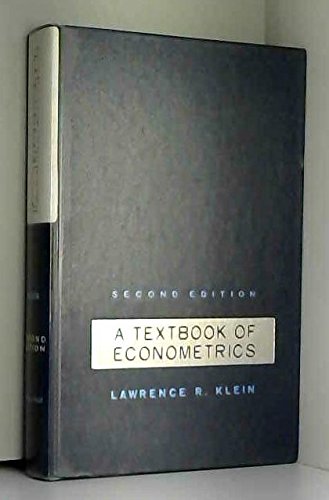 9780139128325: Textbook of Econometrics