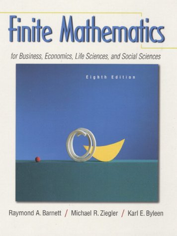 Beispielbild fr Finite Mathematics for Business, Economics, Life Sciences and Social Sciences zum Verkauf von Wonder Book