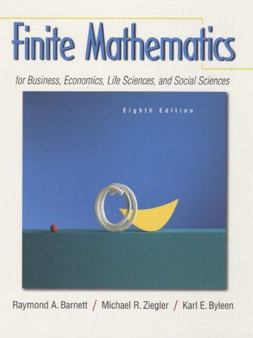 9780139131790: Finite Mathematics for Business, Economics, Life Sciences and Social Sciences