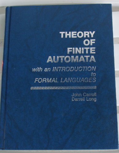 9780139137082: Theory of Finite Automata with an Introduction to Formal Languages