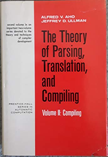 Beispielbild fr Theory of Parsing, Translation and Compiling zum Verkauf von Better World Books