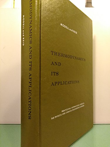 Imagen de archivo de Thermodynamics and Its Applications a la venta por Neatstuff