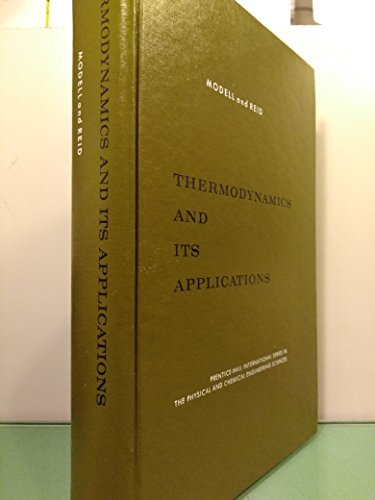 9780139148613: Thermodynamics and Its Applications in Chemical Engineering