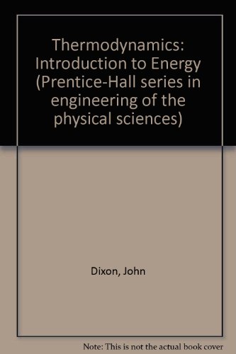 9780139148873: Thermodynamics: Introduction to Energy