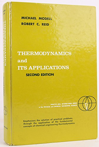 9780139150173: Thermodynamics and Its Applications