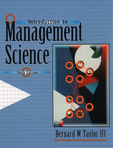 Beispielbild fr Introduction to Management Science zum Verkauf von Better World Books