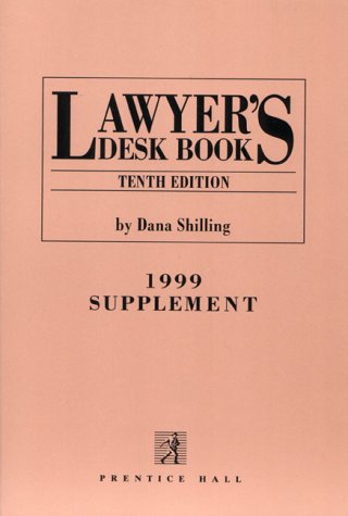 Beispielbild fr Lawyers Desk Book: 1999 Supplement (Tenth Edition) zum Verkauf von Hawking Books