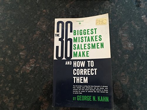 Beispielbild fr 36 Biggest Mistakes Salesmen Make zum Verkauf von Wonder Book