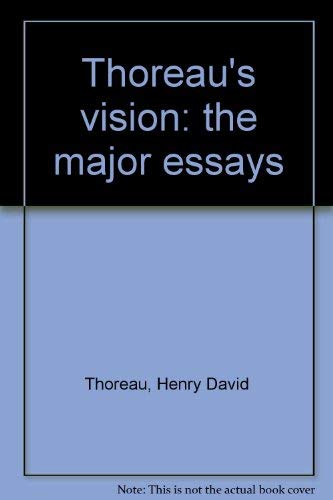 9780139194153: Thoreau's Vision: The Major Essays