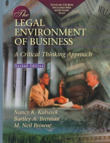 Stock image for The Legal Environment of Business: A Critical Thinking Approach with Total Law CD-ROM (2nd Edition) for sale by Irish Booksellers