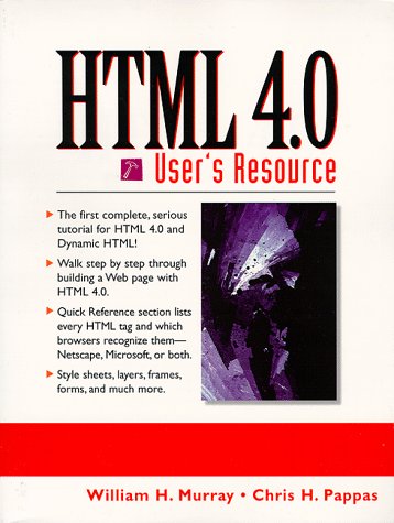 9780139271045: Html 4.0 User's Resource