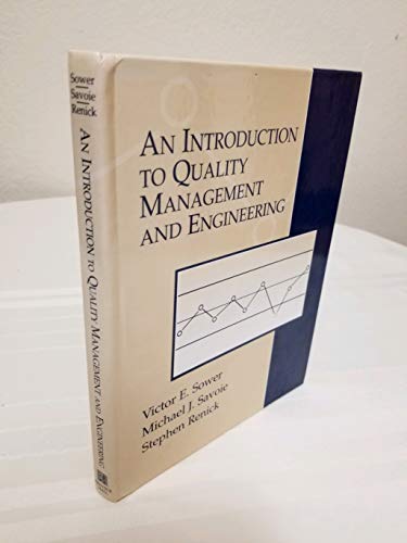 9780139368417: An Introduction to Quality Management and Engineering
