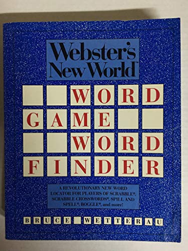 9780139473425: Webster's New World Word Game: Word Finder