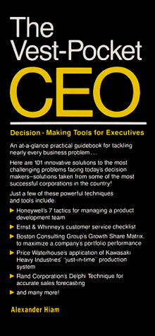 Beispielbild fr The Vest-Pocket Ceo: Decision-Making Tools for Executives zum Verkauf von SecondSale