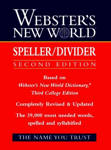 Beispielbild fr Webster's New World Speller/Divider zum Verkauf von SecondSale