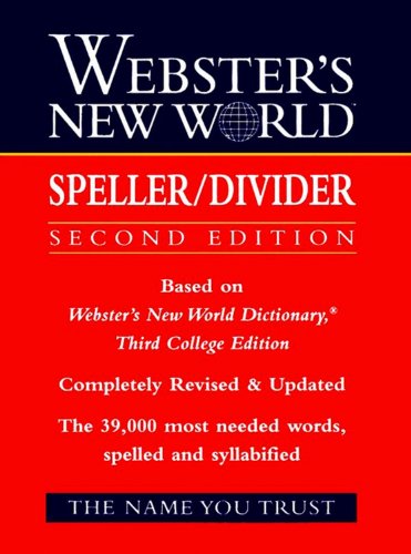 Stock image for Webster's New World Speller/Divider for sale by BooksRun