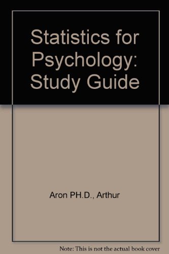 Imagen de archivo de Statistics for Psychology: Study Guide and Computer Workbook, 2nd Edition a la venta por ThriftBooks-Atlanta