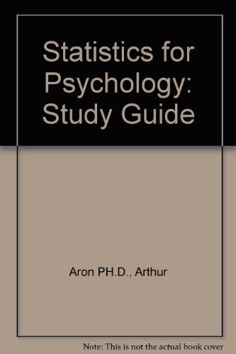 Stock image for Statistics for Psychology: Study Guide and Computer Workbook, 2nd Edition for sale by SecondSale