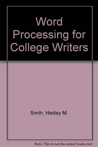 Stock image for Word Processing for College Writers for sale by Wonder Book