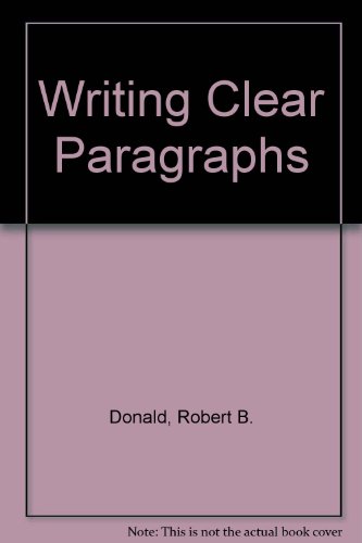 Imagen de archivo de Writing Clear Paragraphs a la venta por Better World Books