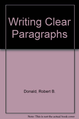 Stock image for Writing Clear Paragraphs for sale by Better World Books Ltd