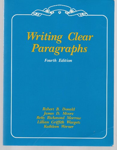 Imagen de archivo de Writing Clear Paragraphs a la venta por Wonder Book