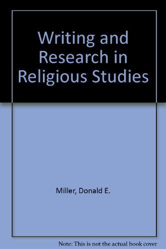 Beispielbild fr Writing and Research in Religious Studies zum Verkauf von Wonder Book