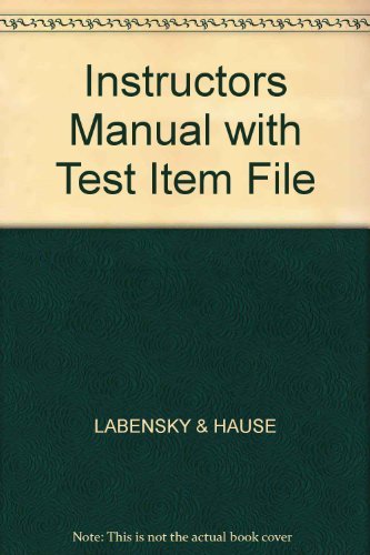 9780139732317: Instructors Manual with Test Item File