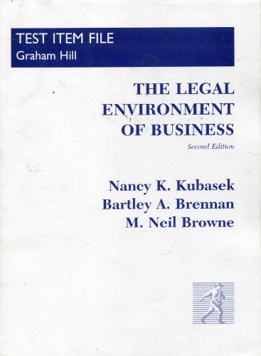 Stock image for Test Item File: The Legal Environment of Business for sale by ThriftBooks-Dallas