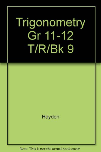 Trigonometry: Teacher's Resource Book (9780139797255) by Unknown Author