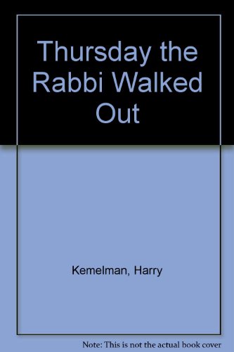 9780140052480: Thursday the Rabbi Walked out